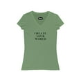 thumbnail image 4 of Create Your World Women's Jersey Short Sleeve V-Neck Tee, 4 of 7