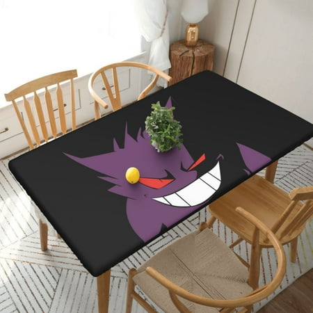 

Gengar Anime Table Cover Reusable Fitted Rectangle Elastic Edged Tablecloth For Kitchen Dining Party 2.5X5ft