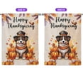 thumbnail image 2 of Happy Thanksgiving Miniature American Shepherd Welcome Thankful Fall Autumn House Flag 28x40in Double Sided MAS Dog Lover Gifts Outdoor Decor - 02021, 2 of 5