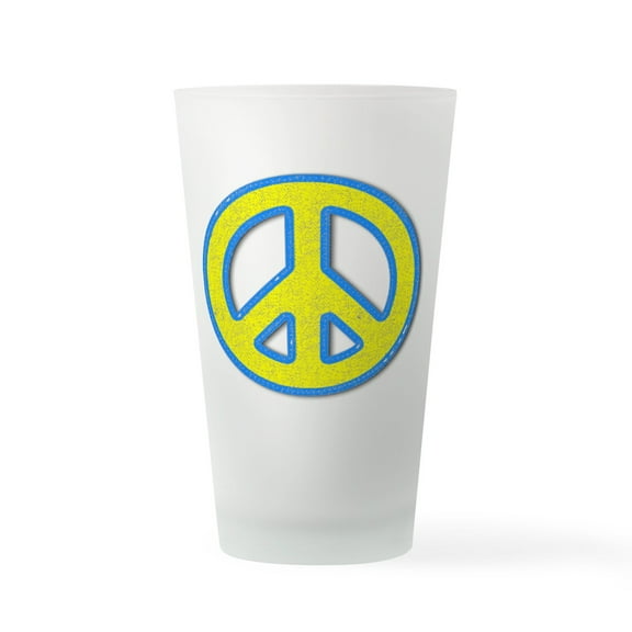 CafePress - Ukraine Flag Ukrainian Pride Peace - Pint Glass, Drinking Glass, 16 oz. CafePress