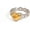 Two-Tone, variant on 18K Gold Plated Two-Tone Color Watch Band Heart Shape Rings for Women,Stainless Steel Love Chain Link Ring, Fashion Band Finger Ring,Jewelry Gifts For Birthdays Anniversary