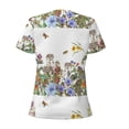 thumbnail image 3 of Uemuo Herbs and Wildflowers Drawing Women's Deep V-Neck Low Cut Tops - Casual Loose Fit with Stainless Steel Loop, Soft, Breathable, Perfect for Office, Travel, and Daily Wear-X-Large, 3 of 5