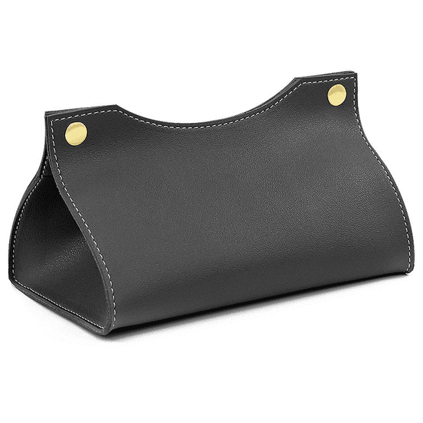 Cubierta de caja de pañuelos, organizador de caja de pañuelos cuadrado moderno, soporte de papel facial de cuero PU decorativo para encimera de tocador de baño, mesita de noche, cómoda de dormitorio,