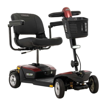 Pride Mobility Go-Go Endurance Li 4 Wheel S54LXLIT w/ 8 AH Batteries, Garnet Red, 17'"W X 17"D
