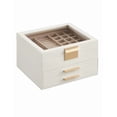 thumbnail image 1 of Caja Xtellar de Joyas, Caja Joyero de 3 Niveles, Estuche de Joyería, 2 Cajones Color Blanco, 1 of 5