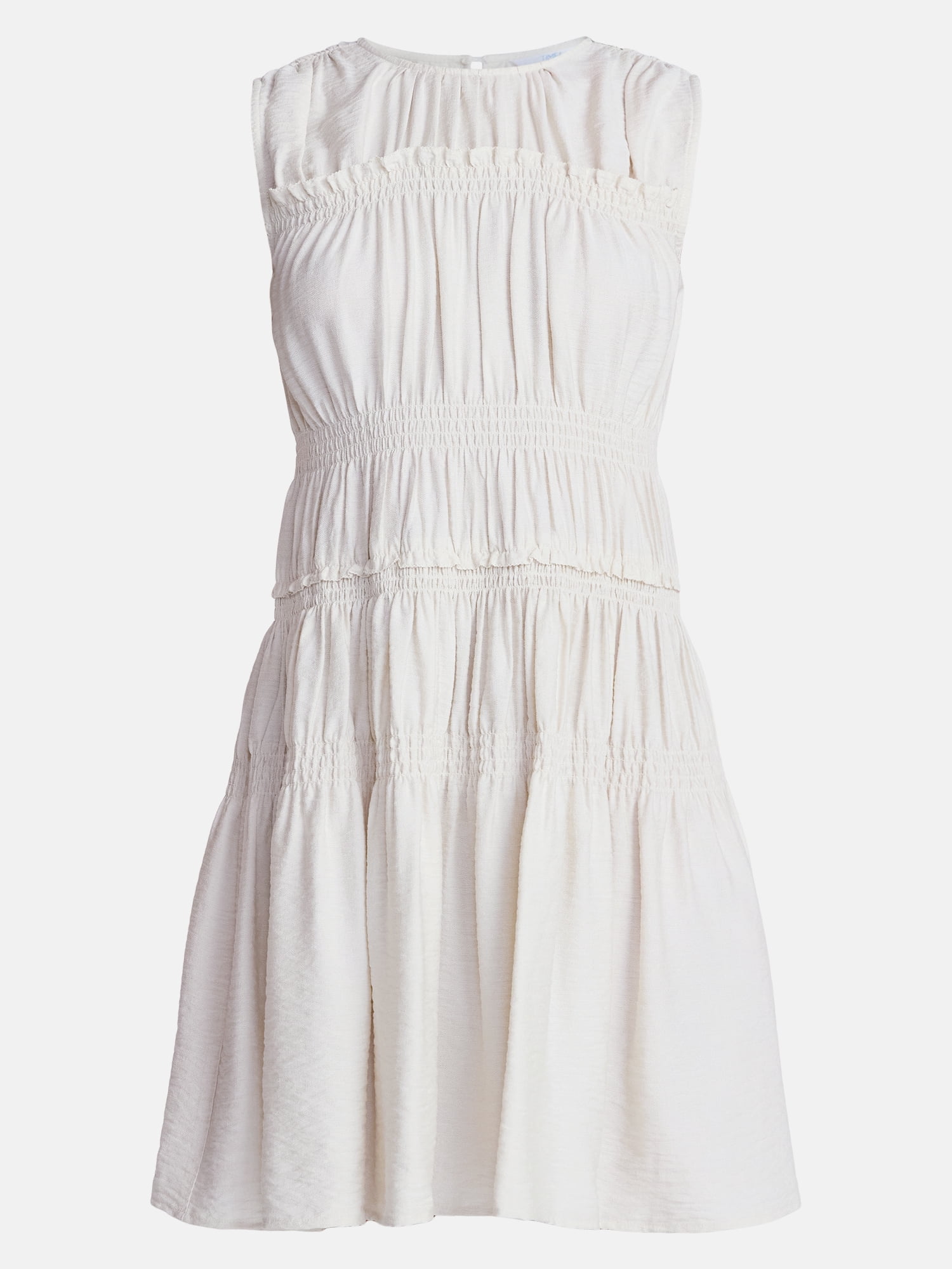 Time and Tru Women's Smocked Sleeveless Mini Dress, Sizes XS-XXXL
