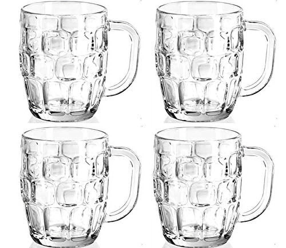 Lunita 19 oz Clear Glass Pina Beer Mug (Set of 4)