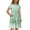 #A06-Mint Green, variant on XADYUY Girls Short Sleeve Floral Dresses Casual A-Line Short Sleeve Skater Dresses Cute Basic Crew Neck Swing Twirly Dresses with Pockets for 4-14t Kids,Blue 7-8 Years