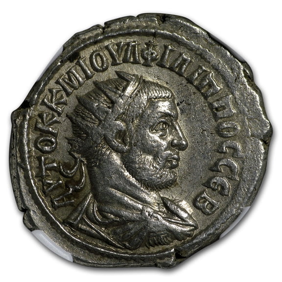 Roman Silver Tetradrachm Emperor Philip I (244-249 AD) CH XF NGC