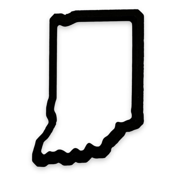 Indiana State Cookie Cutter with Easy Push Design (4 inch)
