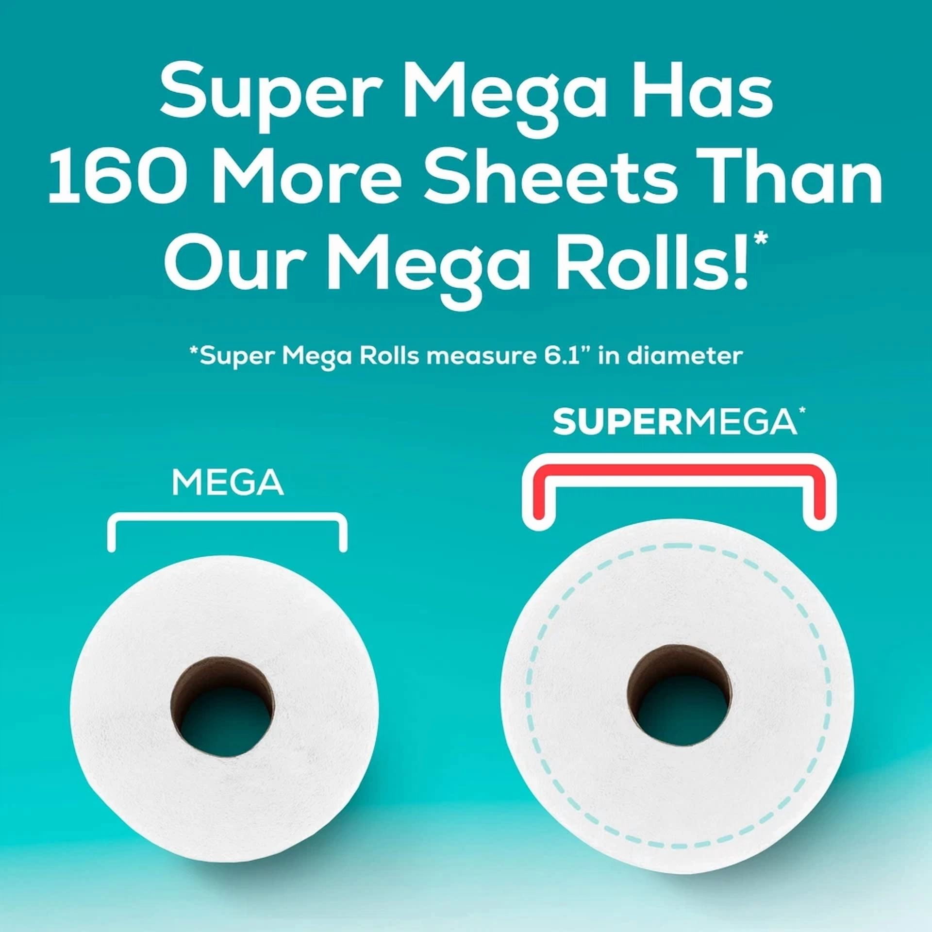 CIRCLE- Angel Soft 2-Ply Toilet Paper , 12 Super Mega Rolls