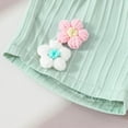 thumbnail image 4 of Baby Girl Clothes Toddler Baby Girl Outfits Floral Summer Clothes Waffle Short Sleeve Shirt Tops Cute Shorts Set, 4 of 9