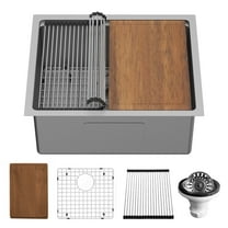 Karran Usa Ws-32-Pk1 Elite Workstation 23" Undermount Single Basin Stainless Steel Kitchen