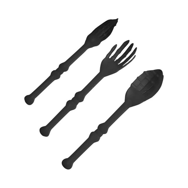 AKEGAMN Plastic Cutlery Set Novelty Halloween Decoration Tableware Halloween Scene