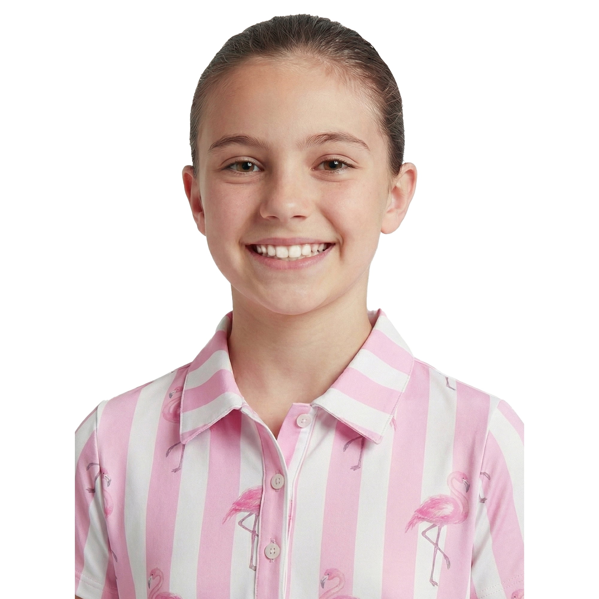 Birdie Bound Girls Beverly Flamingo Dress with Short Sleeves, Sizes XS-XL