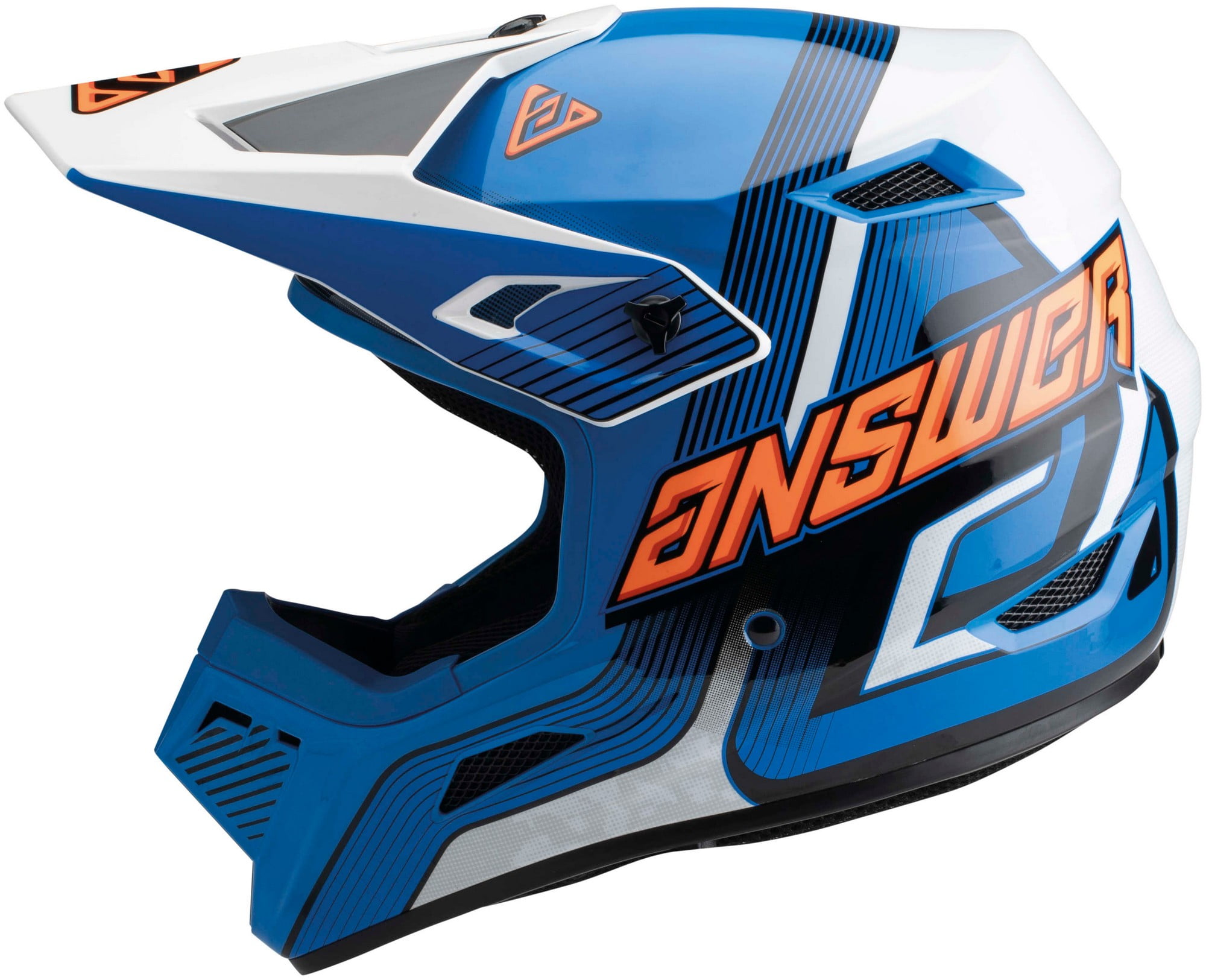 Answer AR1 Vendetta Helmet Blue/White/Orange Youth - Large