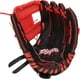 thumbnail image 3 of Guantes de béisbol Rawlings | Players Series para jóvenes de 10 pulgadas | LHT | negro/rojo, 3 of 5