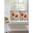 thumbnail image 4 of Retro Floral 2 Panel Kitchen Curtains for Small Windows, Red Yellow Tulips Barm Doors Farmhouse Wooden Bathroom Tier Curtain, Short Window Treatment for Bedroom/Living Room 55"x24", 4 of 6