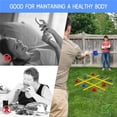 thumbnail image 7 of Giant Tic Tac Toe Bean Bag Toss Game Playset, Large 4 ft x 4 ft Rope Grid, Vibrant Multicolored Outdoor Lawn Yard Game for Adults and Family, Large Portable Interactive Toss Game for Party, 7 of 7