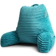 thumbnail image 2 of Clara Clark Backrest Reading Pillow with Arms, Shredded Memory Foam Bedrest Pillow, Medium, Teal, 2 of 6