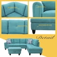 thumbnail image 3 of PonLiving 3 - Piece Upholstered Sectional Right Hand Facing, 3 of 5