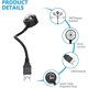 thumbnail image 3 of Luz de techo para coche, mini luz LED romántica para interior de coche con control de voz, 4 colores, 9 modos de funcionamiento, lámpara USB Plug and Play ajustable para coche/hogar/, 3 of 5