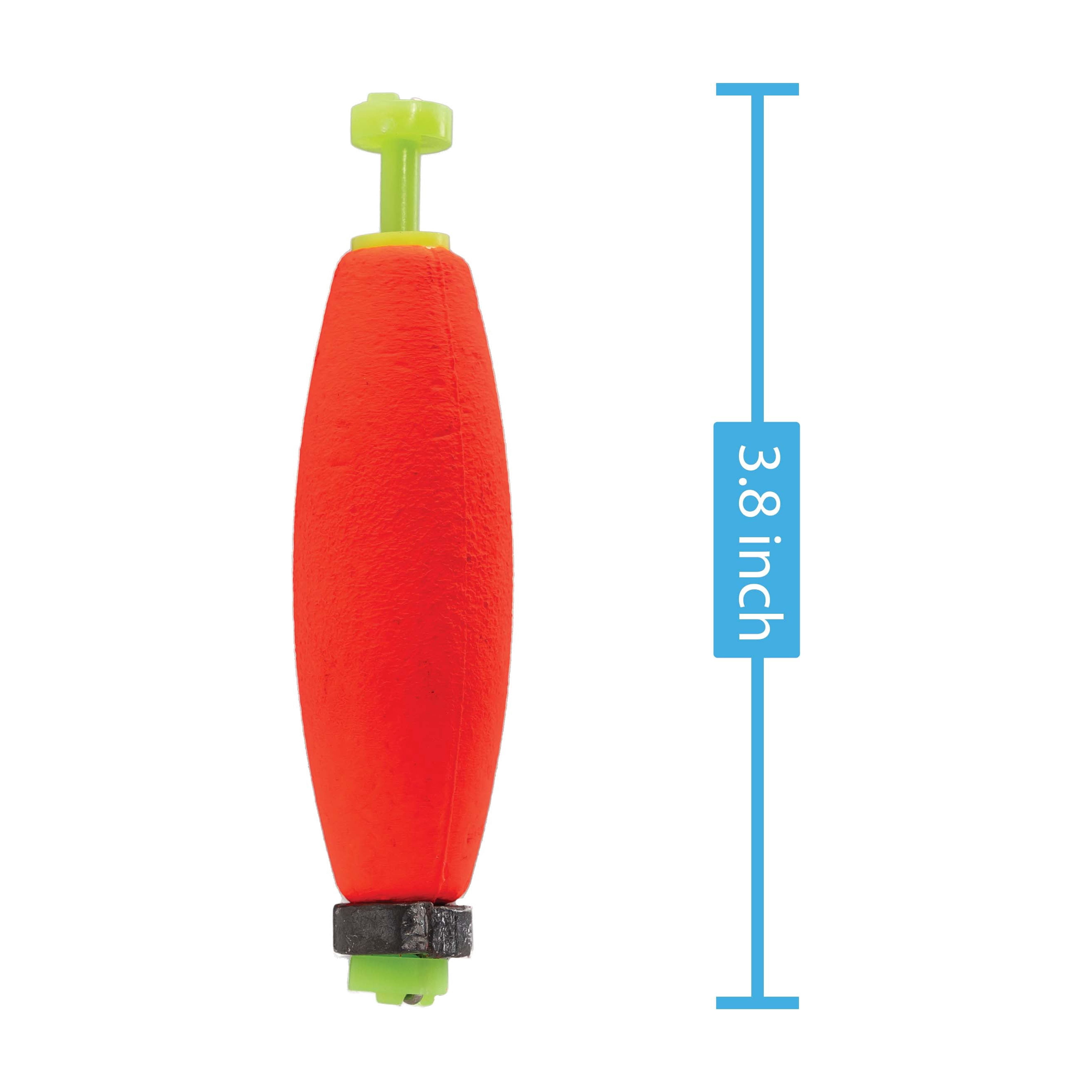 (3 pack) Comal Cigar Snap-on Fishing Bobbers, Red, 3 Pack, 3 inch