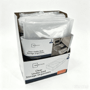 Mainstays Clear Under-Bed Storage Bags with Zipper, 2 Pack