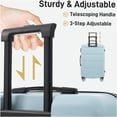 thumbnail image 5 of JERFIT 3-Piece ABS Hardshell Luggage Set with Spinner Wheels & TSA Lock, Lightweight Suitcases 20/24/28 Inch, Light Blue, 5 of 10