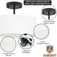 thumbnail image 2 of BESTOMINE Semi Flush Mount Ceiling Light,13 inch Modern 3-Light Ceiling Light Fixture,Black Semi Flush Mount Light Fixture,Mondern Flush Mount Lighting for Bedroom,Dinning Room and Hallway, 2 of 9