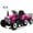 Hot Pink, variant on Sakiyr 12V Kids Ride On Car Electric Tractor with Trailer, Remote Control, 2+1 Gear Shift, EVA Treaded Tires, LED Headlights, MP3, USB