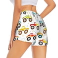 thumbnail image 3 of Goofa Cartoon Monster Trucks Printed Women 2 in 1 Running Shorts,Quick Dry Athletic Workout Shorts,High Waisted Athletic Shorts with Liner Pockets-Small, 3 of 9