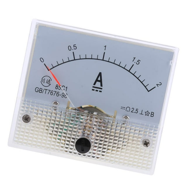 DC 0-1mA A 0-20A Amperímetro Analógico Amperímetro Amperímetro Del Panel De Corriente Interval Medición - 11 0-2A Baoblaze Amperímetro Medidor de panel actual