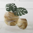 thumbnail image 3 of Uttermost Fusion Swirled Caramel & Ivory Vases Set of 2, 3 of 4
