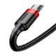 thumbnail image 2 of Cable Micro 3 Reforzado Baseus Cafule Carga Rápida Negro y Rojo 3 m, 2 of 3