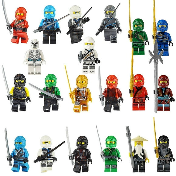 20pcs Ninja Figures Blocks Toys Set with Weapons