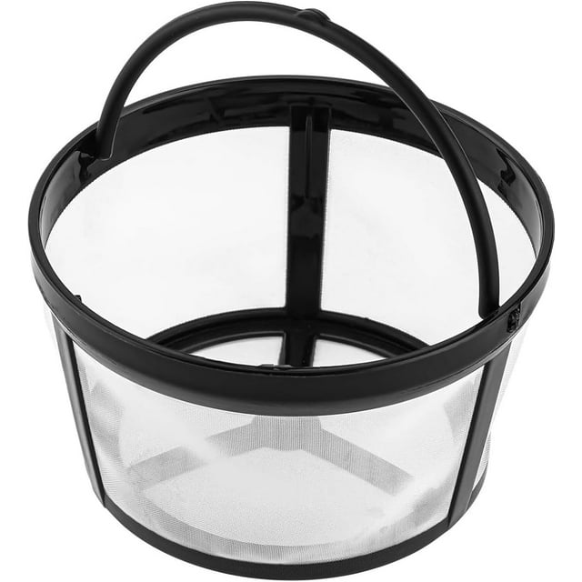 Reusable Coffee Filters 4-8 Cup, Coffee Filter Basket Universal Coffee Filter Replacement Safety Nylon Mesh Reusable Coffee Filters for Mr. Coffee Makers and Brewers Black