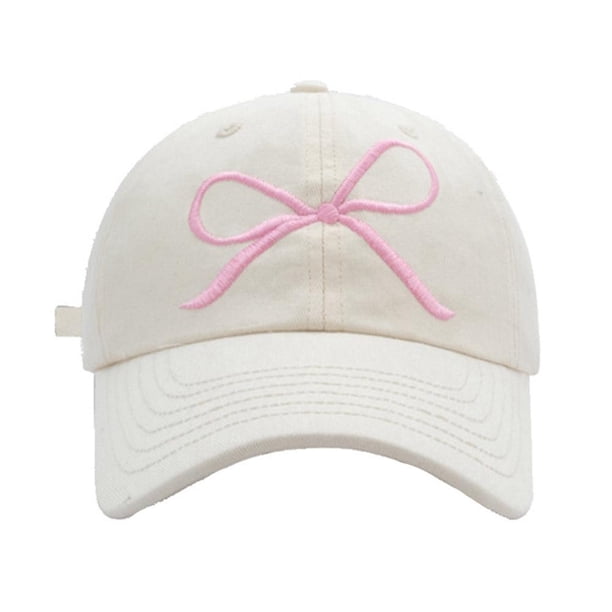 Wartleves Gorra de béisbol bordada con lazo para primavera y verano, protección solar, bonita F1U8 μ(