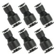 thumbnail image 1 of Uxcell 6 Pcs Conector Recto de Empuje para Conectar, Adaptador de Reductor de Tubo de 1/4" x 3/8" para Conexión de Sistema Neumático, Negro, 1 of 6