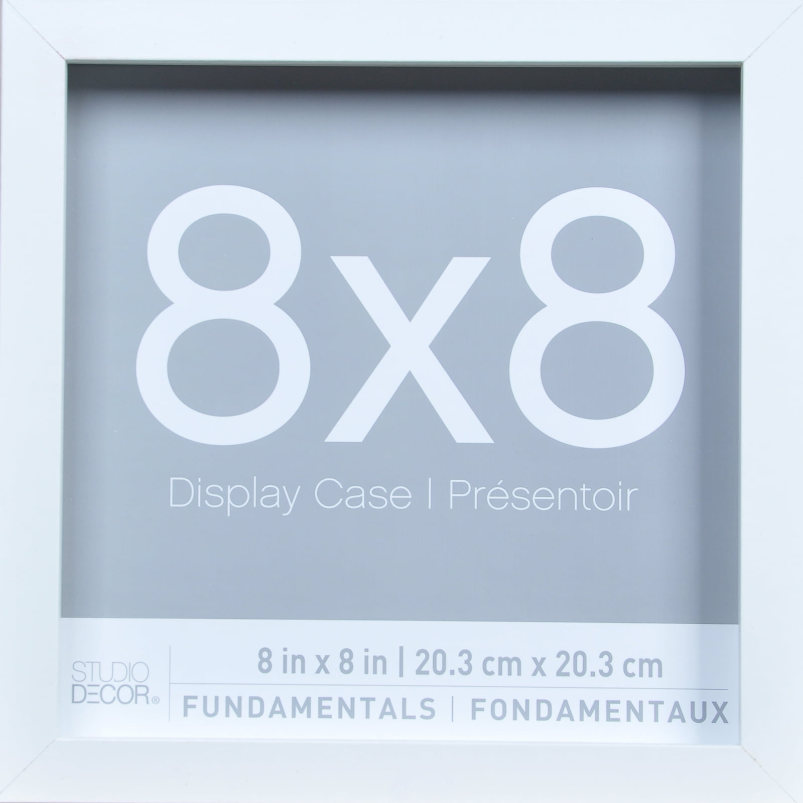 8” x 8” White Shadow Box Picture Frame by Studio Décor - Memory Box Display Case for Keepsakes - Mementos - and Memorabilia - MDF - 3-Pack