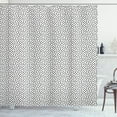 thumbnail image 1 of Ambesonne Mudcloth Shower Curtain, Shamrock Minimalist, 69"Wx70"L, Black and White, 1 of 3