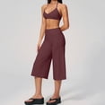 thumbnail image 5 of Womens 2 Piece Workout Sets Short Matching Lounge Sets Summer Clothes Going Out Gym Outfits,Gym Wear(Wine,XL), 5 of 8