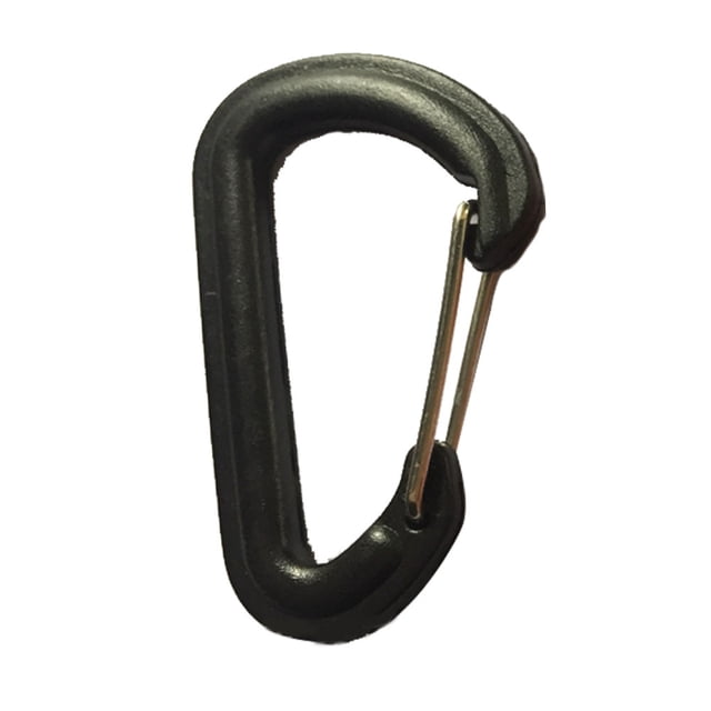 Mosquetón de seguridad portátil con forma de D para escalada al aire libre (negro)