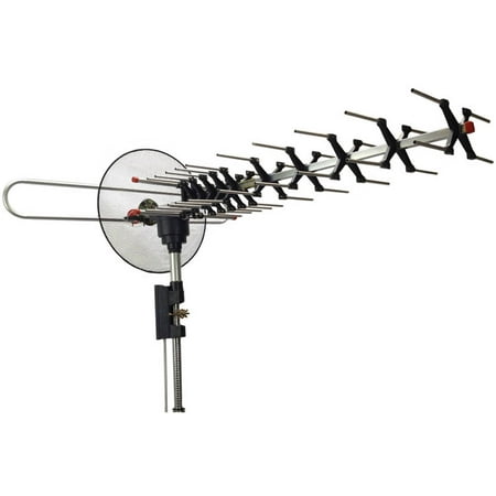 Digital Outdoor TV Antenna UHF/VHF/FM Signal Reception HDTV 360 Degree Rotation Focusing (Best Antenna For Fm Reception)