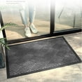 thumbnail image 6 of LHWEN Front Door Mat Heavy Duty Welcome Mat Outdoor Indoor Dirt Trapper Super Absorbent Entryway Mat Patio Porch Non Slip Natural Rubber All Weather Doormat Multi Size Color Options Low Profile Easy, 6 of 9