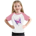 thumbnail image 1 of RXIRUCGD 2025 Vêtements d'Été pour Enfants Tout-Petits Garçons Filles Mode Mignon Col Rond Imprimé Manches Courtes Haut, 1 of 6