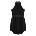 thumbnail image 6 of YONGHS Kids Girls Sparkle Ice Skating Modern Contemporary Ballet Latin Lyrical Dance Dress Black 10, 6 of 7