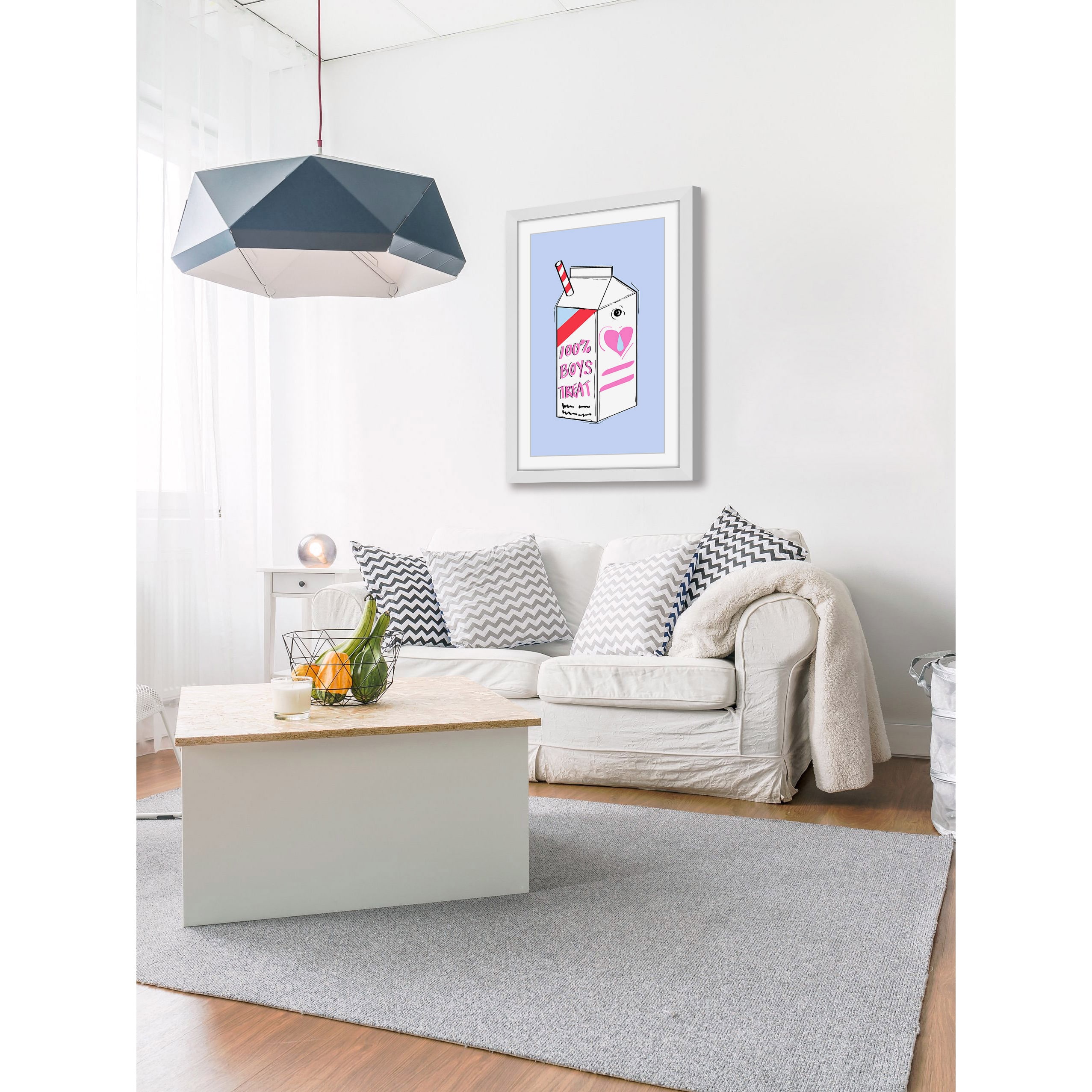 Marmont Hill "100 Percent Boys Treat" by Loretta So Framed Painting Art Print