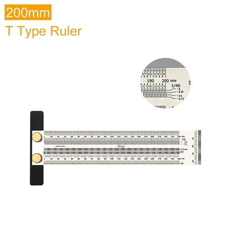 

High-precision Scale Ruler T-type Hole Ruler Stainless Woodworking Scribing Mark Line Scriber Gauge Carpenter Measuring Tool