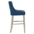 thumbnail image 4 of WestinTrends Hayes 29" Upholstered Wood Bar Stool with Tufted Back (Set of 2), Antique Gray/Tea, 4 of 10